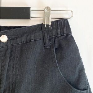 SHEIN Girls Wide Leg Black Cargo Pants Size 10 | Trendy Utility Style | Y2K